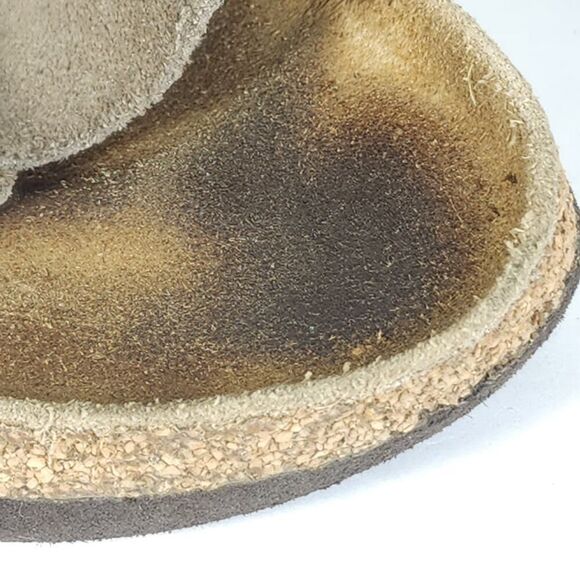 BIRKENSTOCK Women's Arizona US6 EU37 Taupe Suede 2 Straps Slide Sandals Shoes - Picture 13 of 16